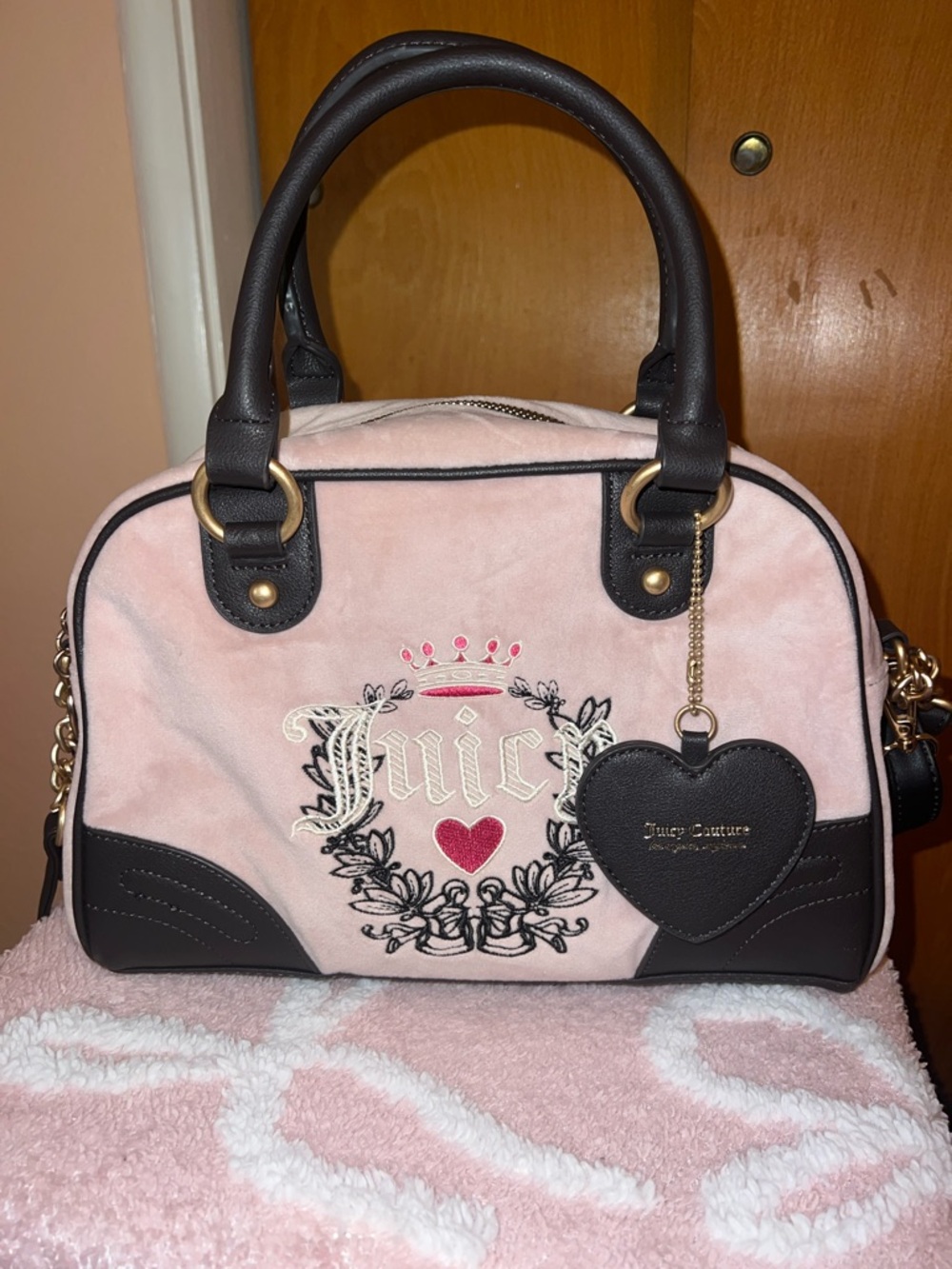 Juicy Couture Pink Velvet Satchel